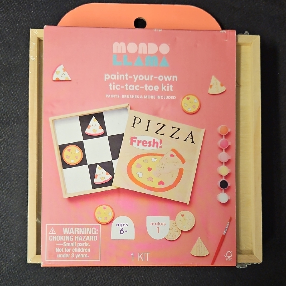 Paint-Your-Own Tic-Tac-Toe Kit - Pink
